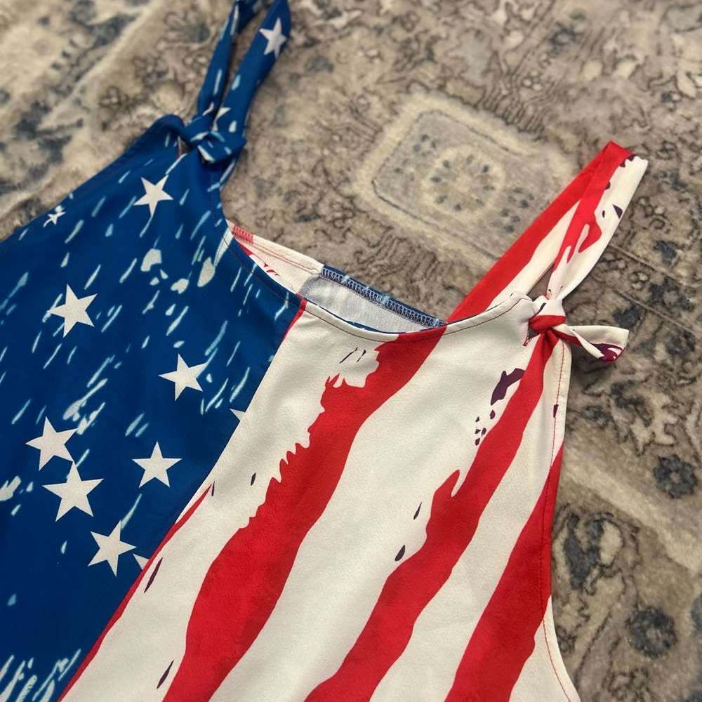 Patriotic Star and Stripe Romper - Picture 3 of 11